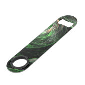 Rond de Wereld Groene Abstracte Kunst Speed Flessenopener (Achterkant Gekanteld)