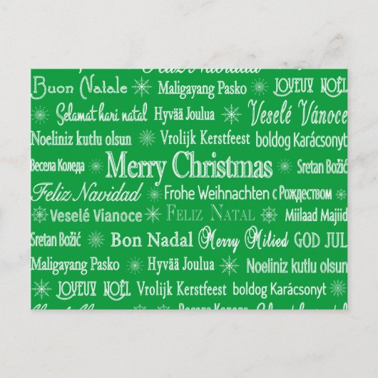 Rond de wereld Kerstmis Feestdagenkaart (Voorkant)