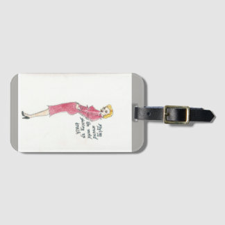 'Rond de wereld vliegen label van vuilniszak opkna Bagagelabel