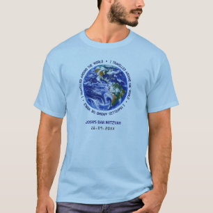 Rond de Wereldbalie rond Mitzvah T-shirt