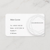 rond de wereldbol visitekaartje (Achterkant)