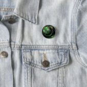 Rond de World Green Abstract Art Button (rond) (In situ)