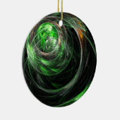 Rond de World Green Abstract Circle Ornament (Rechts)