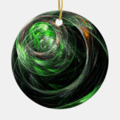 Rond de World Green Abstract Circle Ornament (Voorkant)