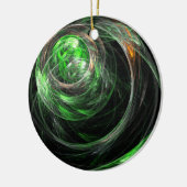 Rond de World Green Abstract Circle Ornament (Links)