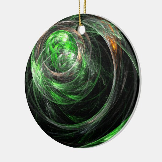 Rond de World Green Abstract Circle Ornament (Links)