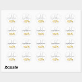 Rond Décembre Mariage Noms Sticker Monogram (Feuille)