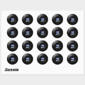 Rond Demandez à God Magic 8Ball sticker (Feuille)