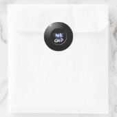 Rond Demandez à God Magic 8Ball sticker (Sac)