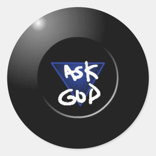 Rond Demandez à God Magic 8Ball sticker (Devant)