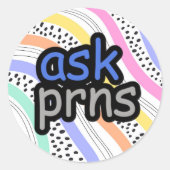 Rond Demandez-Moi Mon Sticker Pronounours (Devant)
