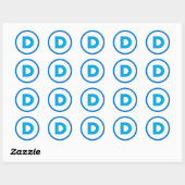 Rond Democratic logo Sticker (Feuille)