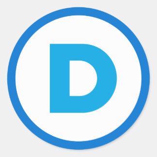 Rond Democratic logo Sticker