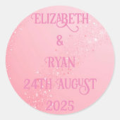 Rond Design élégant pour Sticker Mariage (Devant)