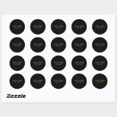 Rond Design simple Black&Gold - Sticker circulaire (Feuille)