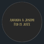 Rond Design simple Black&Gold - Sticker circulaire<br><div class="desc">Conception moyenne - Sticker Carré</div>