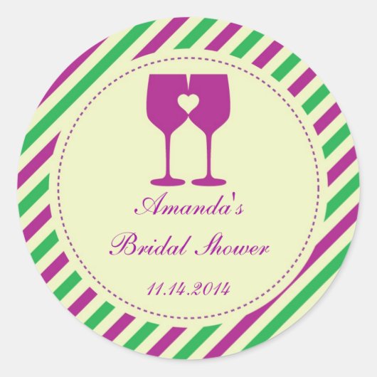 Rond Deux Verres À Vin Favoriser Sticker (Devant)