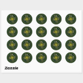 Rond Dieu Ganesha en vert - Sticker (Feuille)