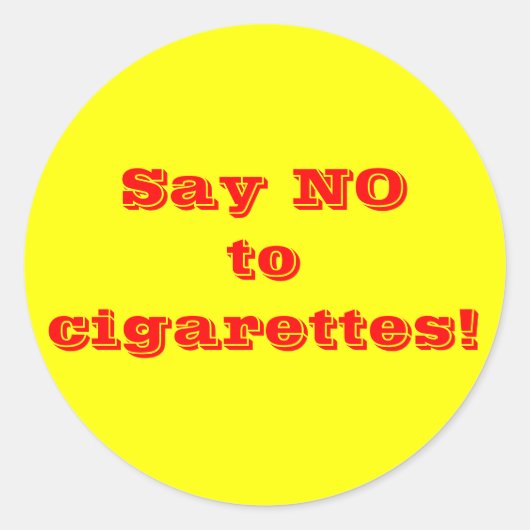 Rond Dites non aux cigarettes - Sticker (Devant)