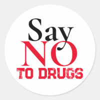 Dites non aux médicaments - Sticker simple