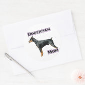 Rond Doberman Pinscher Mom 4 - Sticker (Enveloppe)