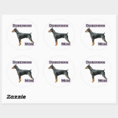 Rond Doberman Pinscher Mom 4 - Sticker (Feuille)