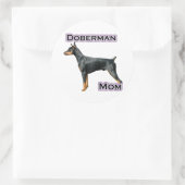 Rond Doberman Pinscher Mom 4 - Sticker (Sac)