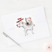 Rond Dogo Argentino Trio 2 - Sticker (Enveloppe)