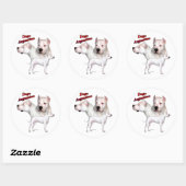 Rond Dogo Argentino Trio 2 - Sticker (Feuille)