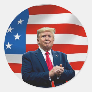 Rond Donald Trump Sticker Election 2024 MAGA Drapeau