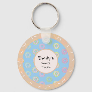 Rond Donut Touch Blue Sleutelhanger