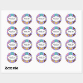 Rond Donuts Sticker Merci personnalisables (Feuille)
