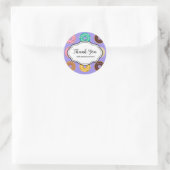 Rond Donuts Sticker Merci personnalisables (Sac)
