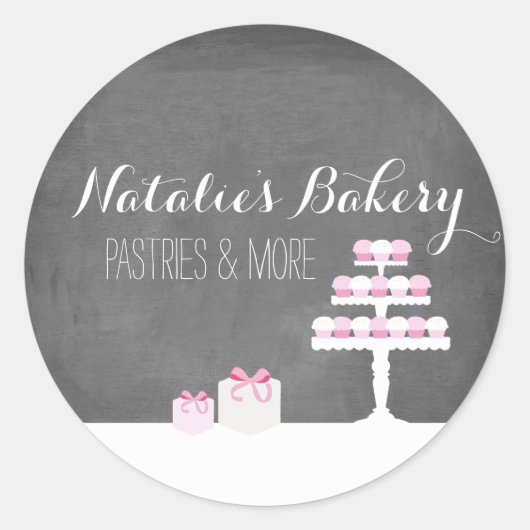 Rond Douceur Traitements Chalkboard Boulangerie Sticker (Devant)