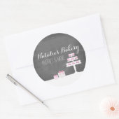 Rond Douceur Traitements Chalkboard Boulangerie Sticker (Enveloppe)