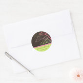 Rond Doux Pink & Mint Dandelions Mariage Favor Sticker (Enveloppe)