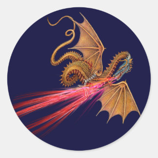 Rond Dragon à souffle de feu - Sticker