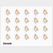 Rond Dramatic Cat Crying Party Sticker - Relatable Humo (Feuille)