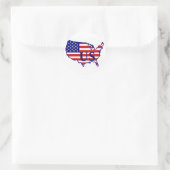 Rond Drapeau américain Sticker US 2 (Sac)
