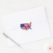 Rond Drapeau américain Sticker US 2 (Enveloppe)