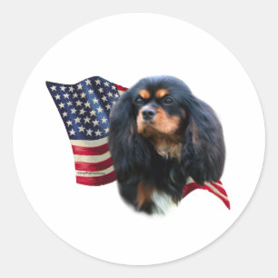 Rond Drapeau Cavalier King Charles Spaniel - Sticker