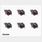 Rond Drapeau Cavalier King Charles Spaniel - Sticker (Feuille)
