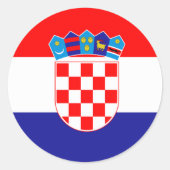 Rond Drapeau Croatie Sticker (Devant)