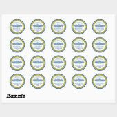 Rond Drapeau de Boston, Massachusetts Sticker ovale (Feuille)