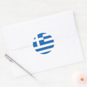 Rond Drapeau de Grèce Sticker (Cercle) (Enveloppe)