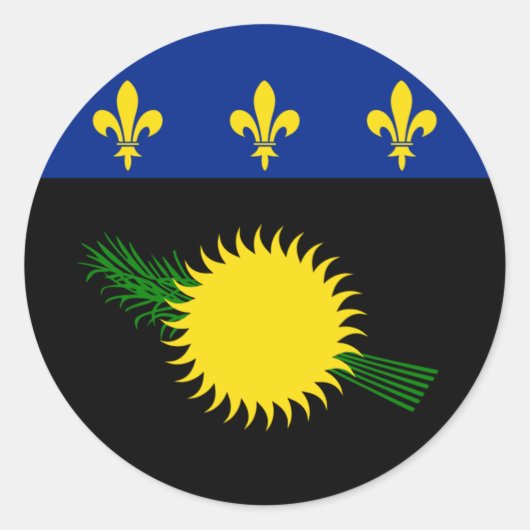 Rond Drapeau de Guadeloupe Sticker (Devant)