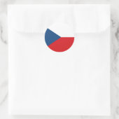 Rond Drapeau de la République tchèque Sticker (Sac)