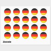 Rond Drapeau de l'Allemagne - Sticker (Feuille)