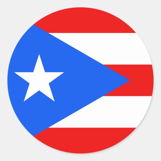 Rond Drapeau de Porto Rico Sticker (Devant)