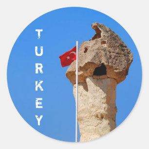 Rond Drapeau de Turquie Sticker